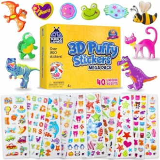 PURPLE LADYBUG 950+ 3D Puffy Stickers