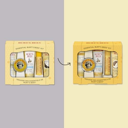 Burt's Bees Essential Kit packaging comparison