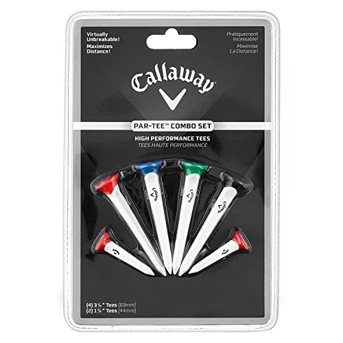 Callaway Par-Tee combo set with high performance golf tees in assorted colors.