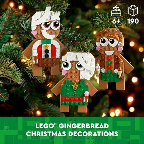 LEGO Gingerbread Ornaments - Christmas Tree Ornaments Building Set for Kids