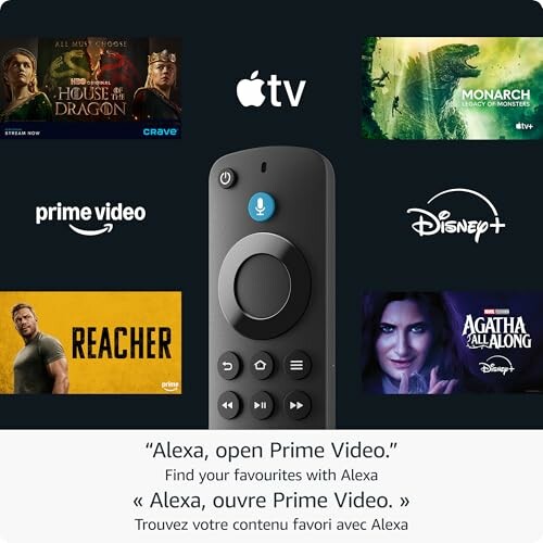 Advertisement showing streaming services with remote control