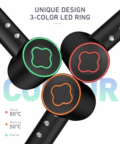 Three-color LED ring design with temperature indicators